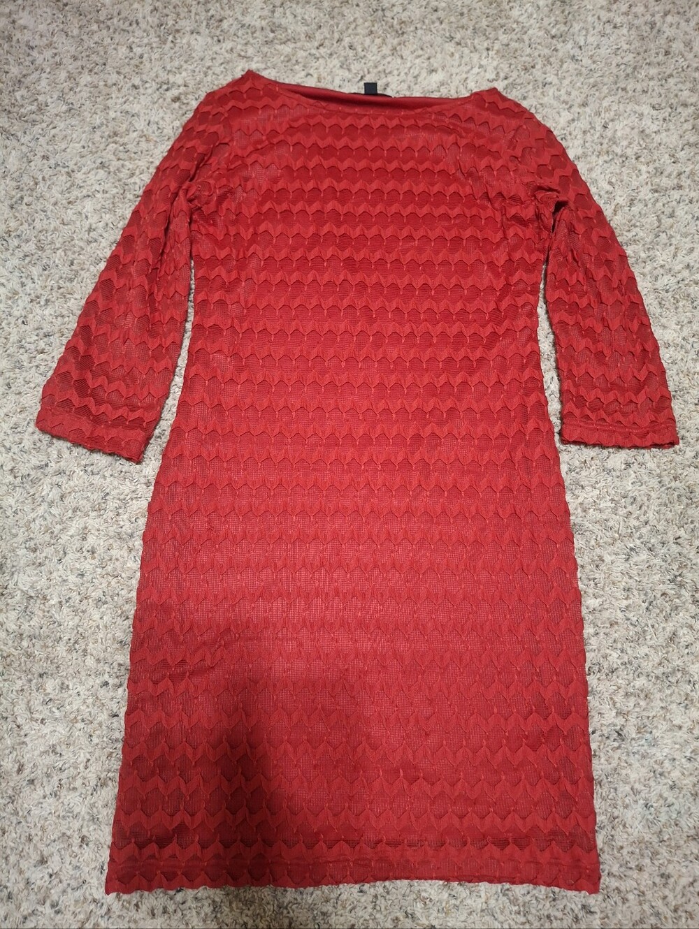 Red Textured Dress